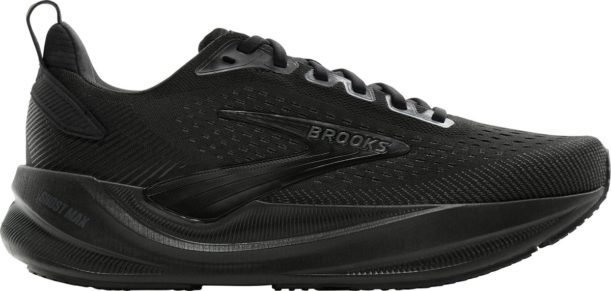 Men's Ghost Max 4 Wide Fit Road Running Shoes - Black