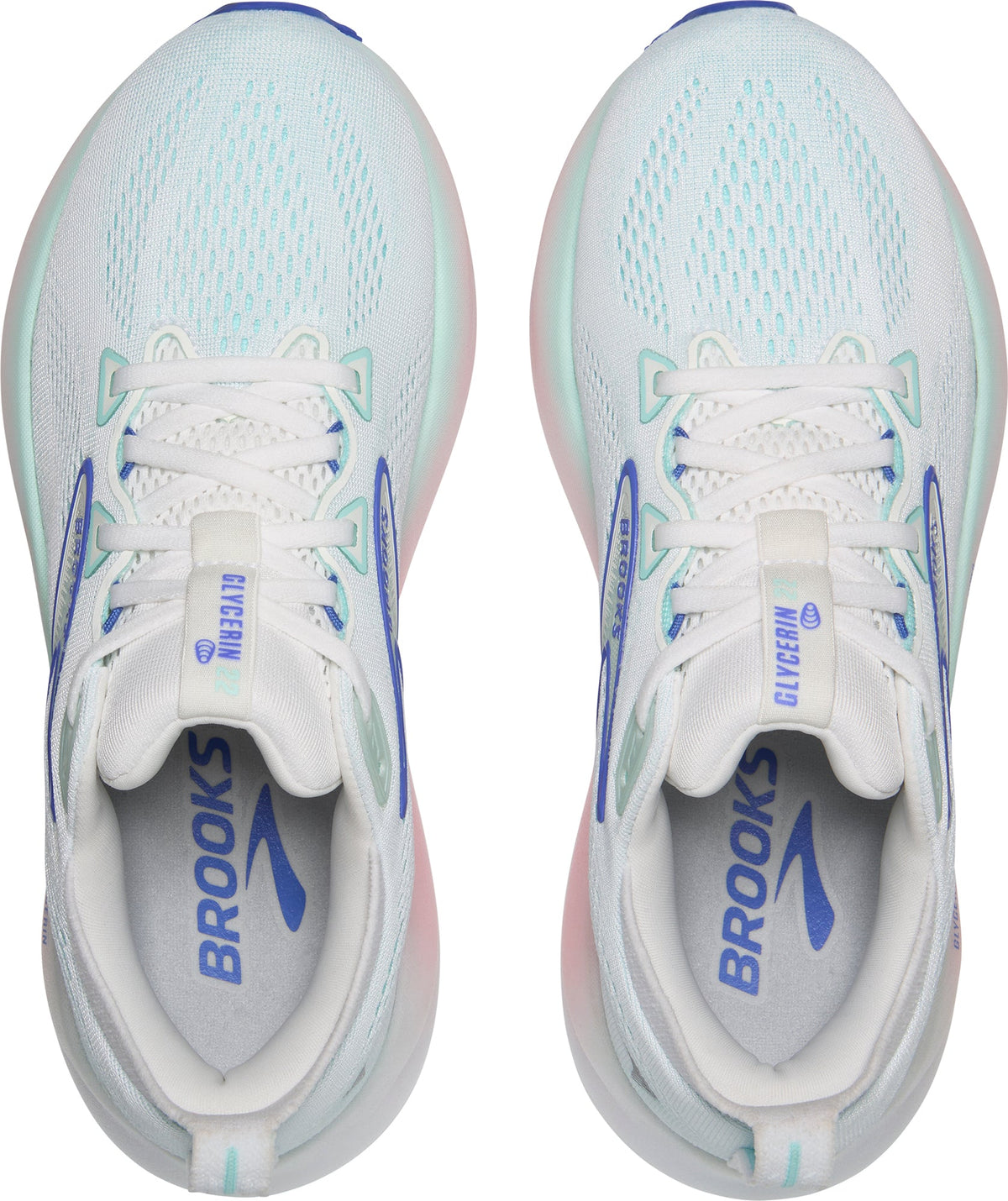 Women's Glycerin 22 Wide Fit Road Running Shoes - White