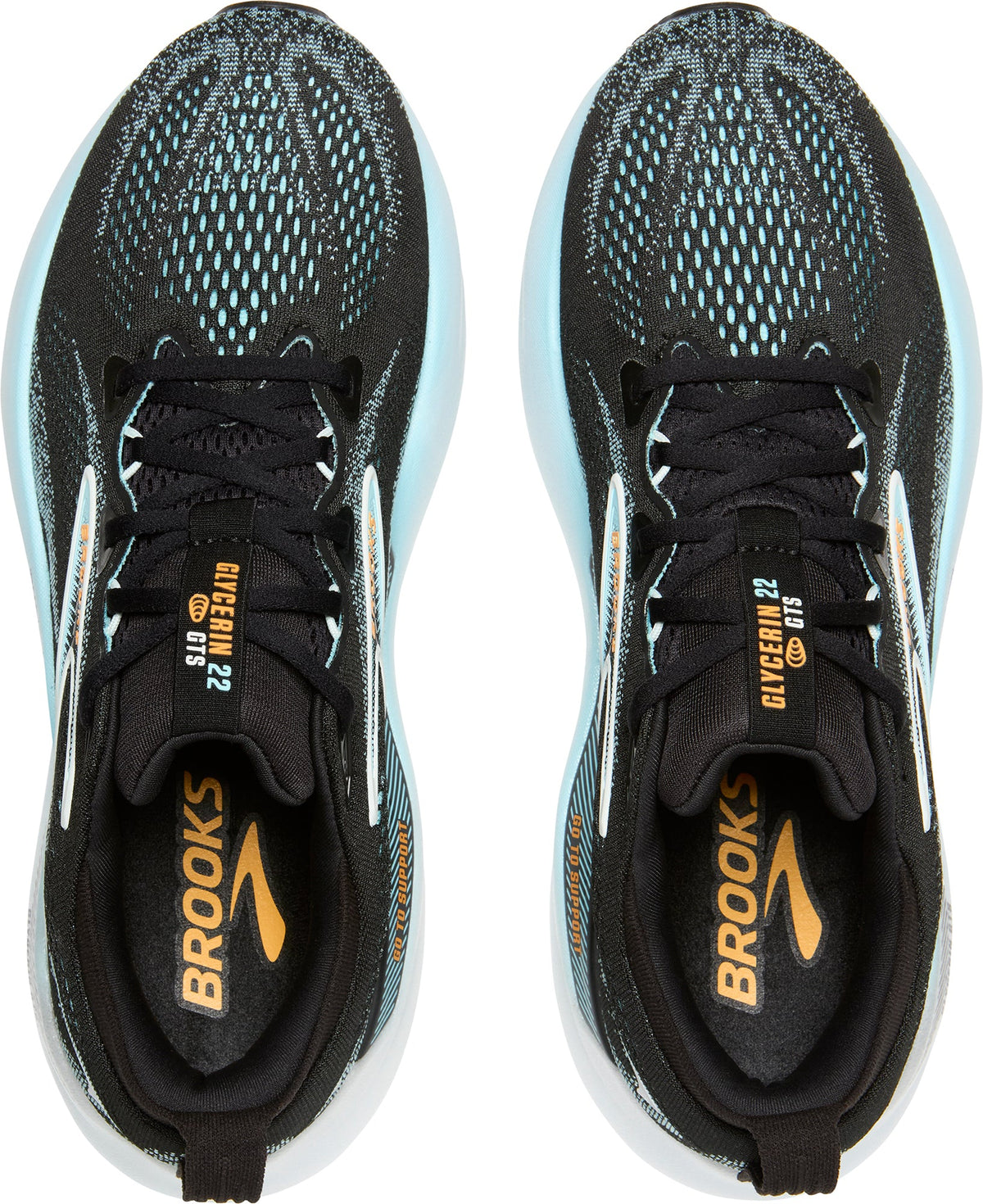 Men's Glycerin GTS 22 Road Running Shoes - Black