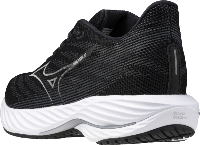 Women's Wave Rider 28 Wide Fit (D) Road Running Shoes - Black