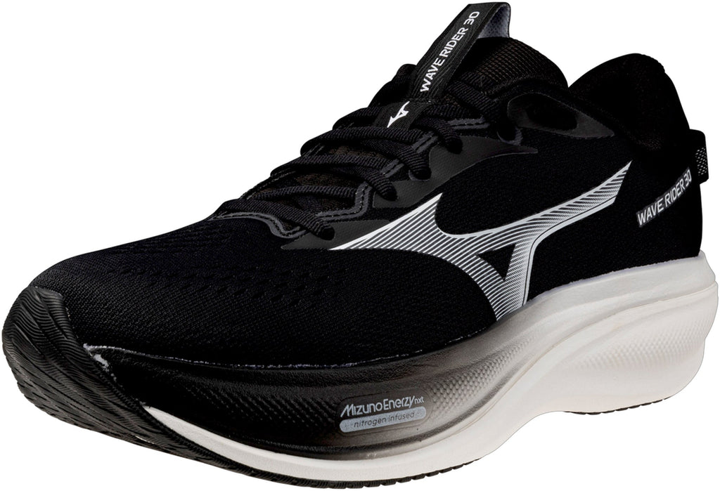 Men's Wave Rider 30 Wide Fit Road Running Shoes - Black