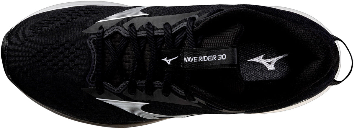Men's Wave Rider 30 Wide Fit Road Running Shoes - Black