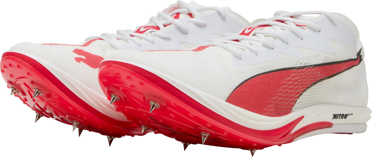 Long Distance Nitro Elite 3 Running Spikes - White