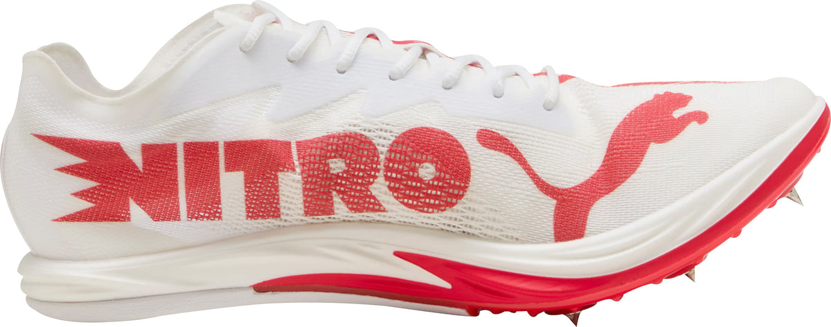 Long Distance Nitro Elite 3 Running Spikes - White