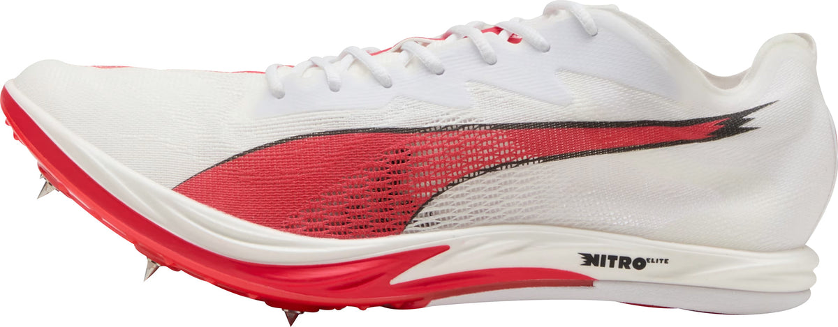 Long Distance Nitro Elite 3 Running Spikes - White