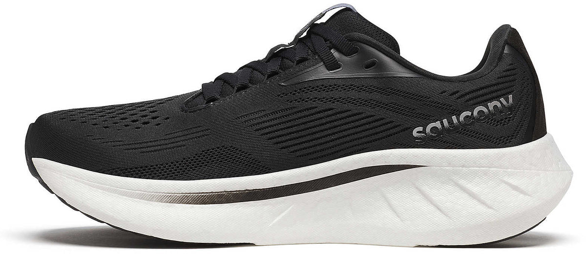 Women's Ride 18 Wide Fit Road Running Shoes - Black